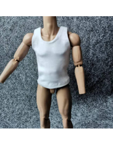 Ropa para muñecos SSbeauty M 1/6 Chaleco Negro y Blanco