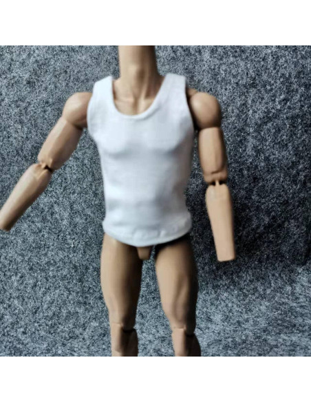 Ropa para muñecos SSbeauty M 1/6 Chaleco Negro y Blanco