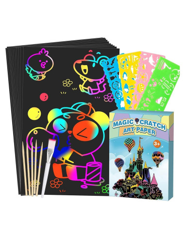 Conjunto de Arte Rascable Smasiagon 60 Piezas para Niños