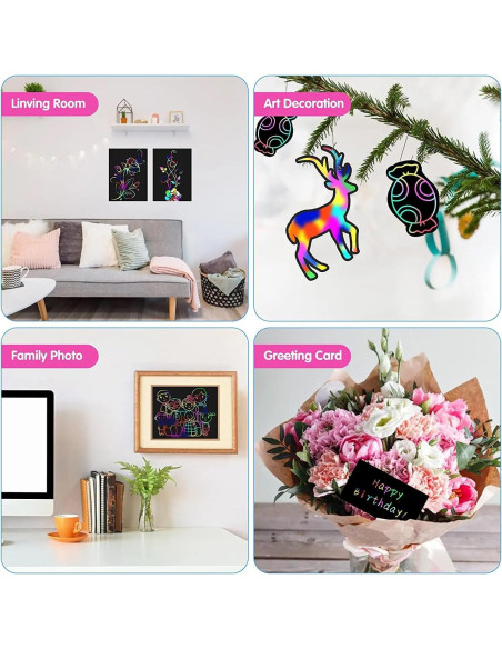 Conjunto de Arte Rascable Smasiagon 60 Piezas para Niños