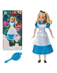 Muñeca Clásica Alicia Disney 28 cm Posable con Cepillo
