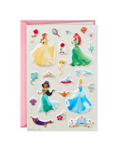 Tarjeta de Cumpleaños Hallmark Disney Princesas con Stickers