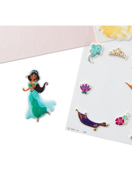 Tarjeta de Cumpleaños Hallmark Disney Princesas con Stickers