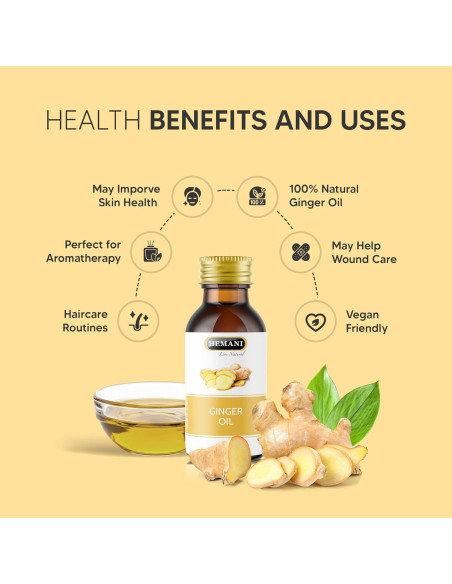 Aceite de Jengibre Hemani 30ml - Puro y Natural, Aromaterapia