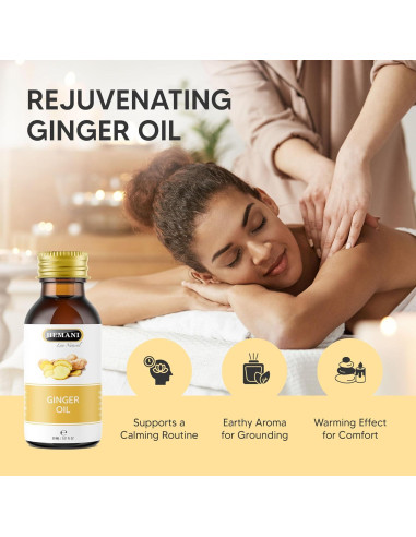 Aceite de Jengibre Hemani 30ml - Puro y Natural, Aromaterapia