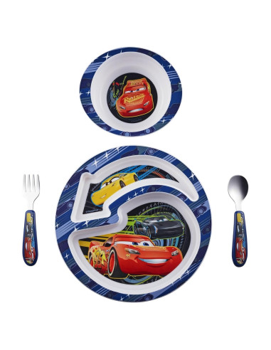 Juego de Vajilla Disney Pixar Cars - 4 Piezas para Niños