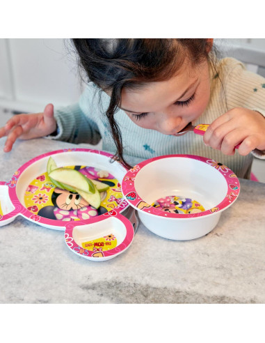 Set de vajilla Minnie Mouse 4 piezas - Apto microondas