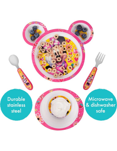 Set de vajilla Minnie Mouse 4 piezas - Apto microondas