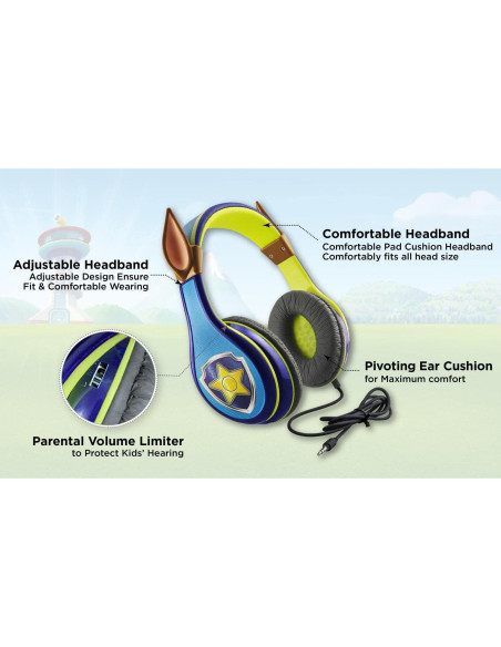 Auriculares Paw Patrol Chase eKids con Volumen Limitado
