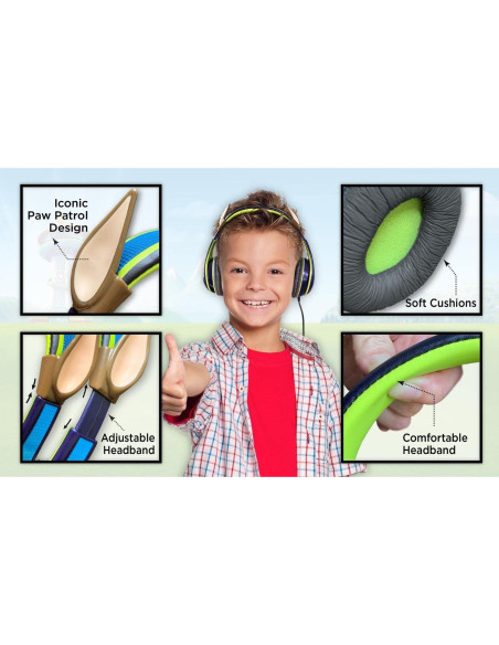 Auriculares Paw Patrol Chase eKids con Volumen Limitado