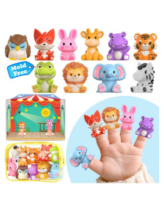 Títeres de Dedo de Animales de Safari Oriate 10 Pcs