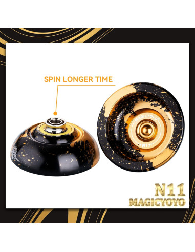 Yoyo MAGICYOYO N11 Doble Propósito Negro Dorado 66g