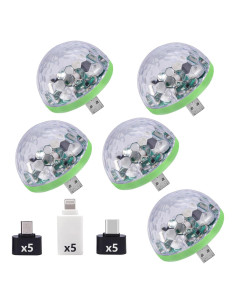 Mini Luz de Fiesta USB Ytuomzi 5 pcs RGB Control Sonido