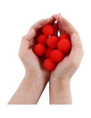 10 Bolas de Esponja Rojas Seadiquiet 3.5cm para Magia