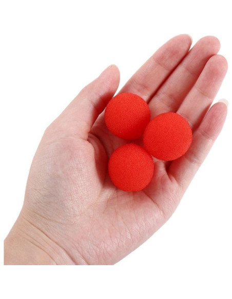 10 Bolas de Esponja Rojas Seadiquiet 3.5cm para Magia