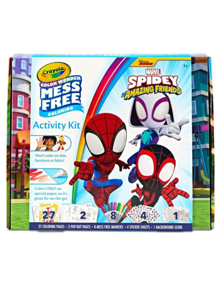 Kit de Colorear Crayola Spiderman Color Wonder 27 Páginas Kit de Colorear Crayola Spiderman Color Wonder 27 Páginas