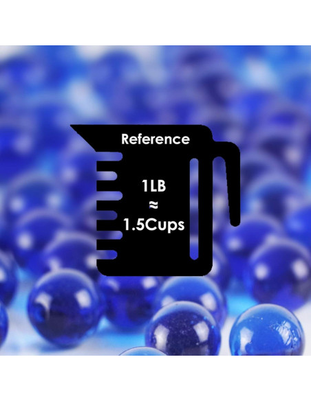 CYS EXCEL Relleno de Jarrón Vidrio Azul Cobalto 4,54 kg