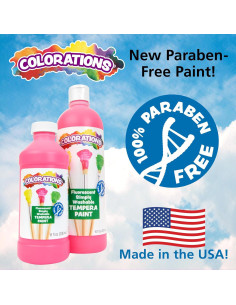 Pintura Tempera Lavable Coloraciones Fluorescente Set 6 x 236ml 2