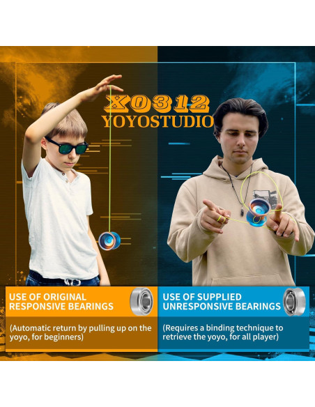 Yoyo Profesional YOYOSTUDIO X0312 con Kit y Cuerdas Yoyo Profesional YOYOSTUDIO X0312 con Kit y Cuerdas
