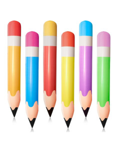 6 Lápices Inflables Gigantes Denylo Pro Decoración Fiesta