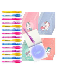 BONNYCO Paquete 16 Bolígrafos Tinta Invisible y Cuaderno
