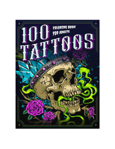 100 Tattoos: A Tattoo Coloring Book for Adults with Beautiful Tattoo Designs for Stress Relief, Relaxation, and Creativity
