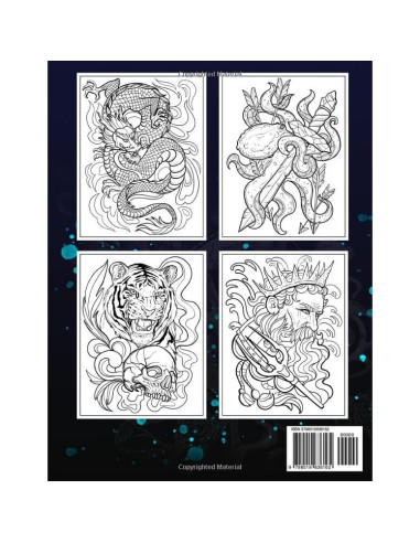 100 Tattoos: A Tattoo Coloring Book for Adults with Beautiful Tattoo Designs for Stress Relief, Relaxation, and Creativity