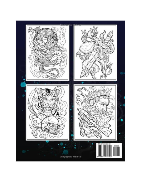 100 Tattoos: A Tattoo Coloring Book for Adults with Beautiful Tattoo Designs for Stress Relief, Relaxation, and Creativity