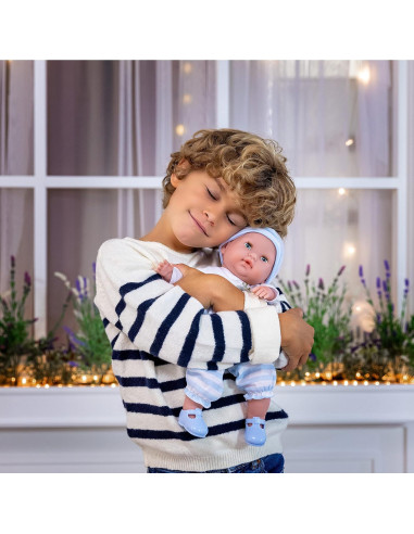 Muñeca de bebé JC Toys 38 cm con accesorios y ojos que cierran