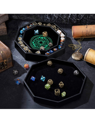 Bandeja de Dados Soar Forge Octagonal 20 cm Dragón Verde