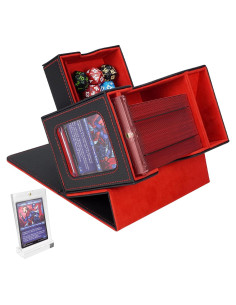 Caja de Almacenamiento AFIING para Cartas 120+ Negra Roja
