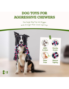 Juguete de Cuerda para Perros SHARLOVY Mediano 50cm Algodón 2