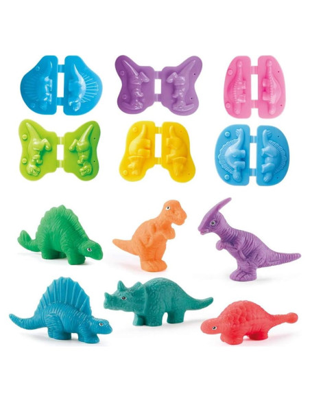 VConejo Juguetes de Masa Colorida Set Dinosaurios 204g VConejo Juguetes de Masa Colorida Set Dinosaurios 204g