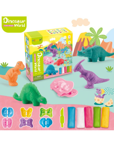 VConejo Juguetes de Masa Colorida Set Dinosaurios 204g