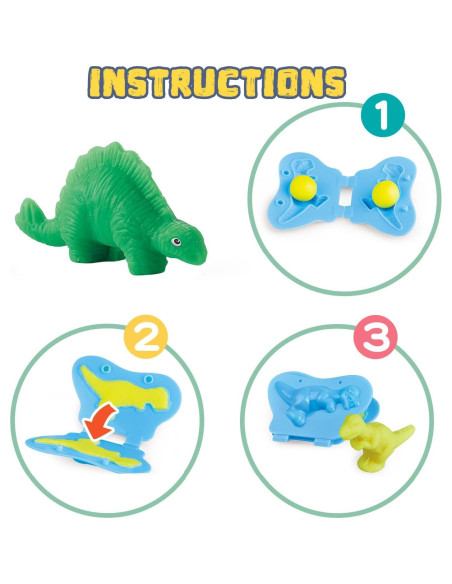 VConejo Juguetes de Masa Colorida Set Dinosaurios 204g VConejo Juguetes de Masa Colorida Set Dinosaurios 204g