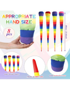 Pelotas de Lanzar y Atrapar Leyndo 8 Pcs Coloridas 65 cm 2