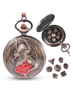 Juego de Dados D&D Banloga 7PCS Metal Cobre Mini