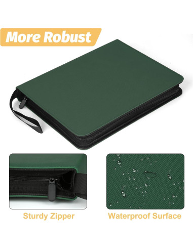 Carpeta de Tarjetas 720 Bolsillos PU NEWBINDER Verde Oscuro