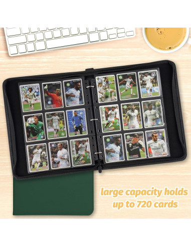 Carpeta de Tarjetas 720 Bolsillos PU NEWBINDER Verde Oscuro
