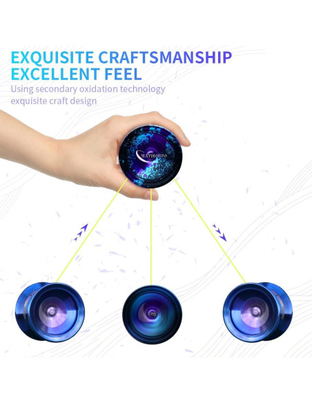 Yoyo Profesional WATIEOBOO de Metal para Niños y Adultos Yoyo Profesional WATIEOBOO de Metal para Niños y Adultos