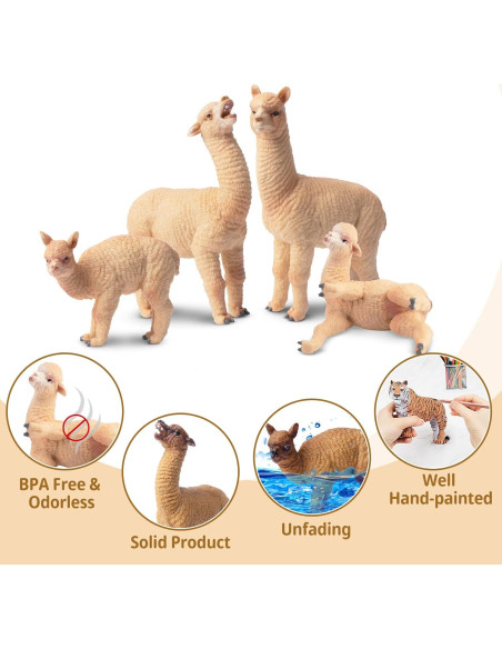 Figuras de Alpaca Toymany 8PCS Juguete Educativo Realista