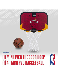 Aro de Baloncesto Mini Franklin Sports NBA Miami Heat 2