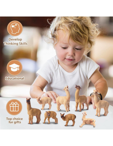 Figuras de Alpaca Toymany 8PCS Juguete Educativo Realista