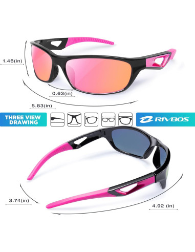 Gafas de sol deportivas RIVBOS RB831 polarizadas UV400