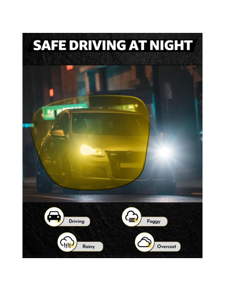 Gafas de Visión Nocturna SODQW Amarillas Polarizadas Mujer