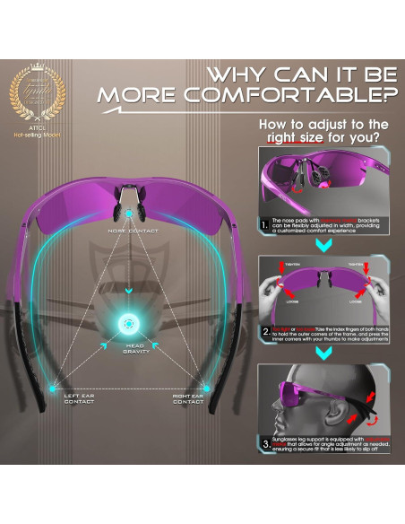 Gafas de sol polarizadas ATTCL - Marco ligero de metal UV400