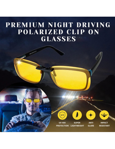 Gafas de Sol Polarizadas Clip On Blue Cut UV 400