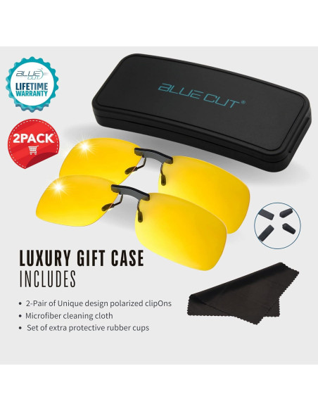 Gafas de Sol Polarizadas Clip On Blue Cut UV 400