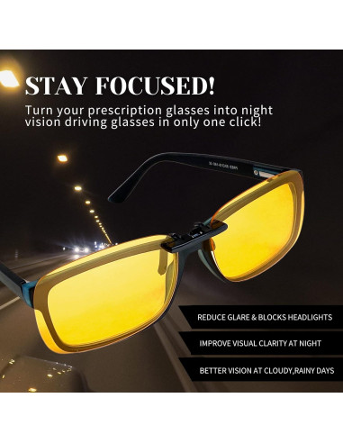 Gafas de Sol Polarizadas Clip On Blue Cut UV 400