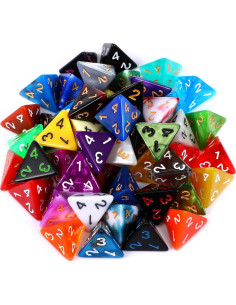 Conjunto de Dados Poliedricos Skylety 50 Piezas 4 Caras Multicolor 2